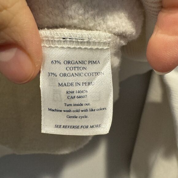 Faherty High Standard Fleece Varsity Crew Sweatshirt Organic Cotton Women Medium - Picture 5 of 9